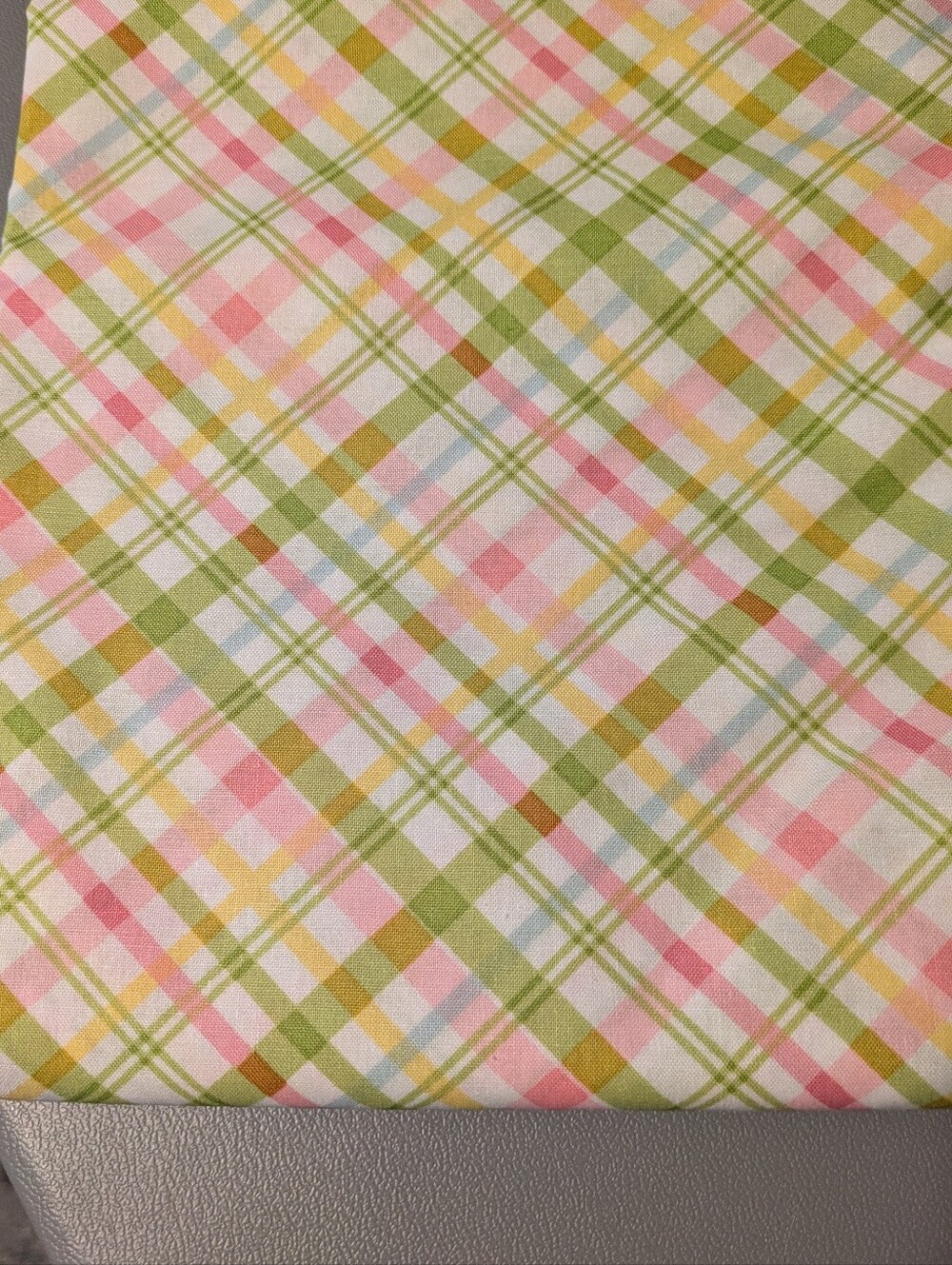 2 Yards Teal Pin Dot Cott And 2 Yards Pastel Plaid Cott Fabric For Vaneorozc987 - Picture 2 of 2